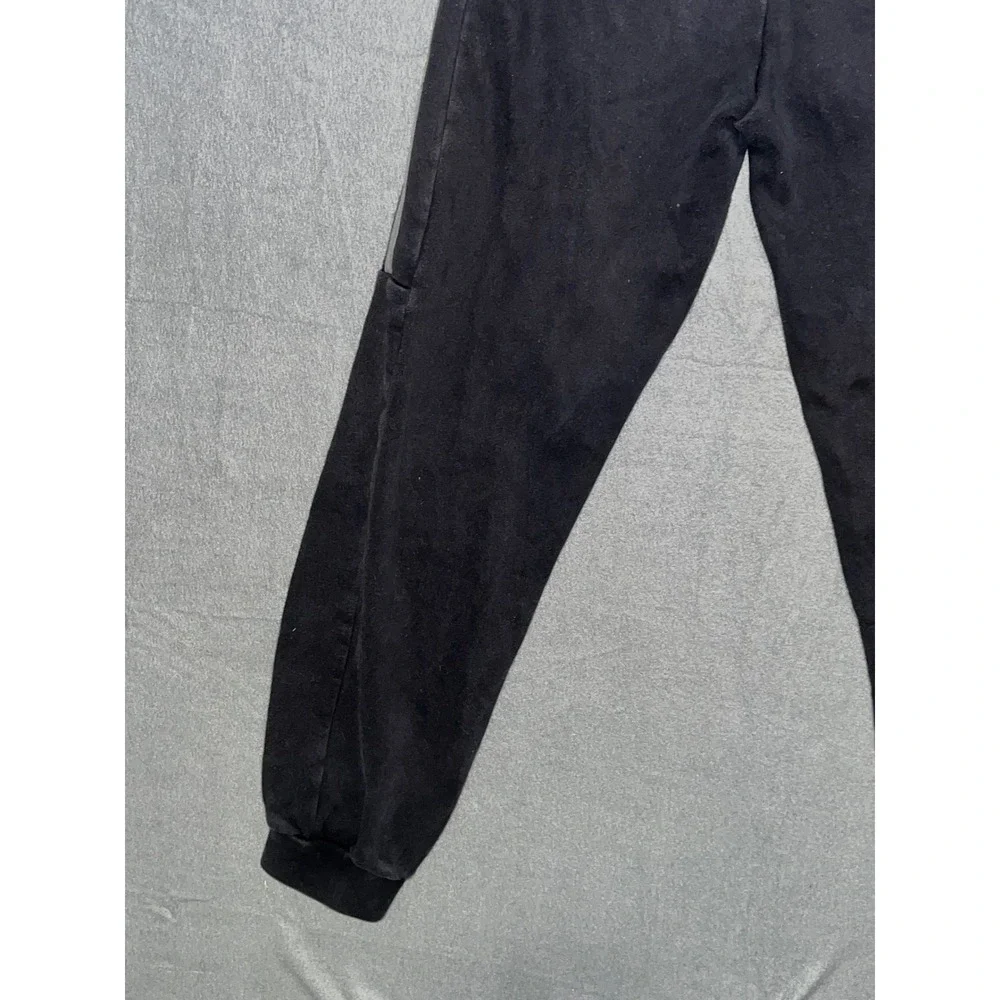 Adidas Mens Joggers Black Grey Three Stripe Red Logo Sweatpants Pants